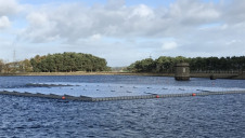 The array at Langthwaite Reservoir consists of “rafts” of floats, with solar panels mounted on top